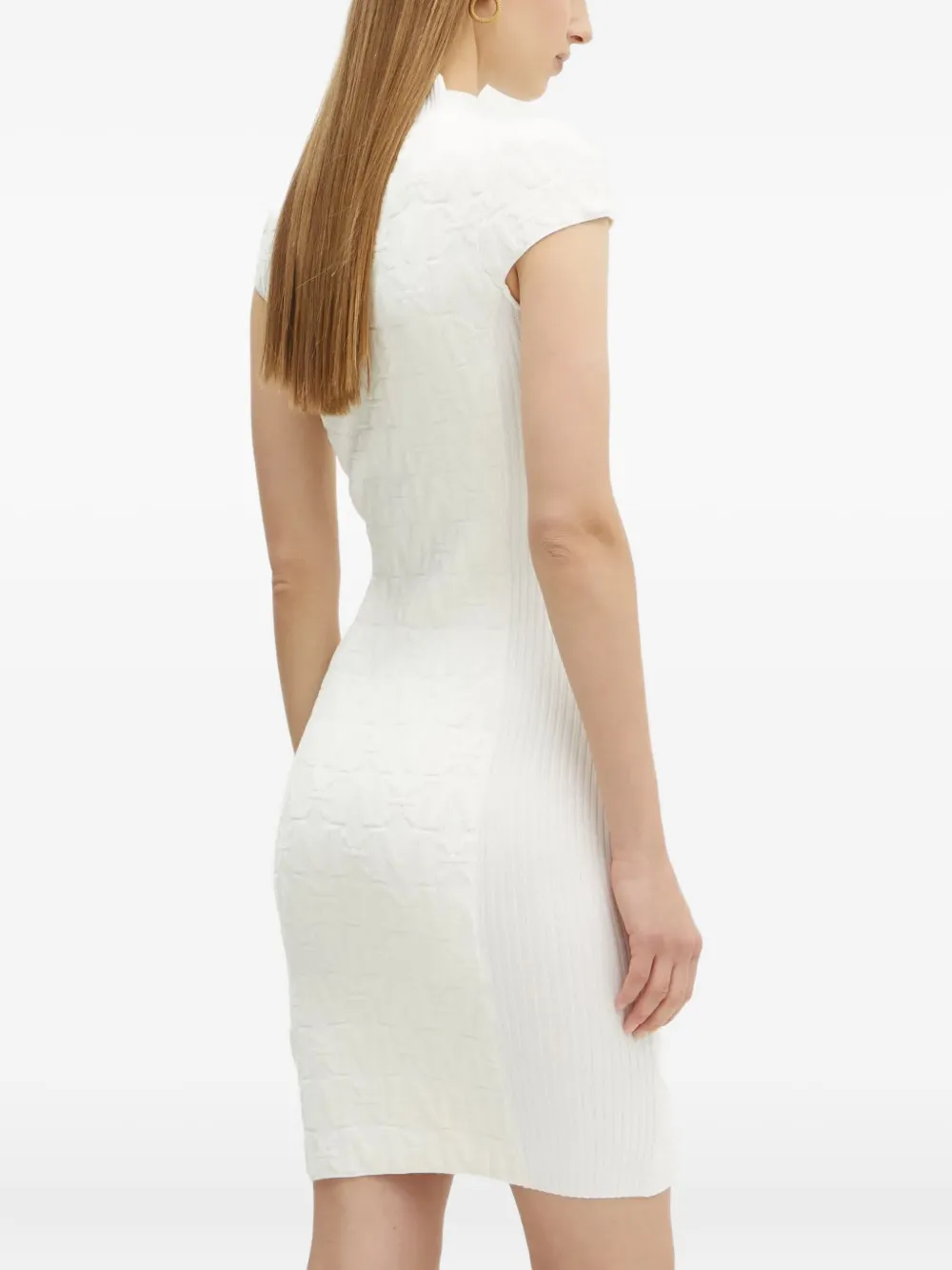 Marciano Hermione High-neck Mini Dress In White