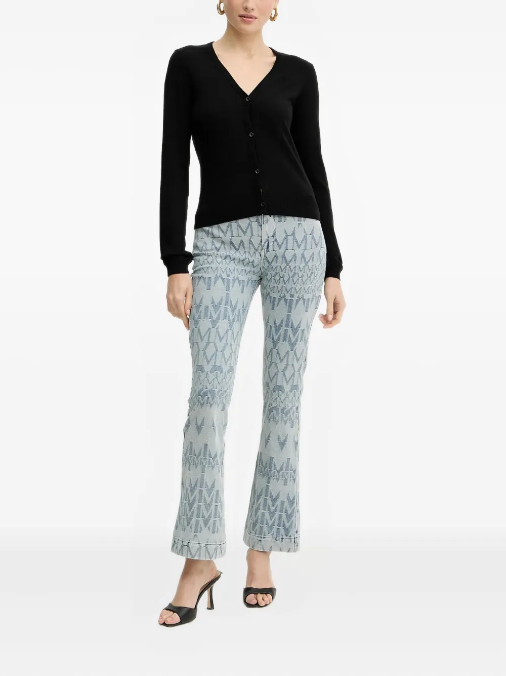 GUESS USA x Marciano logo-jacquard  jeans | Flares & Bell Bottom Jeans | Image 2