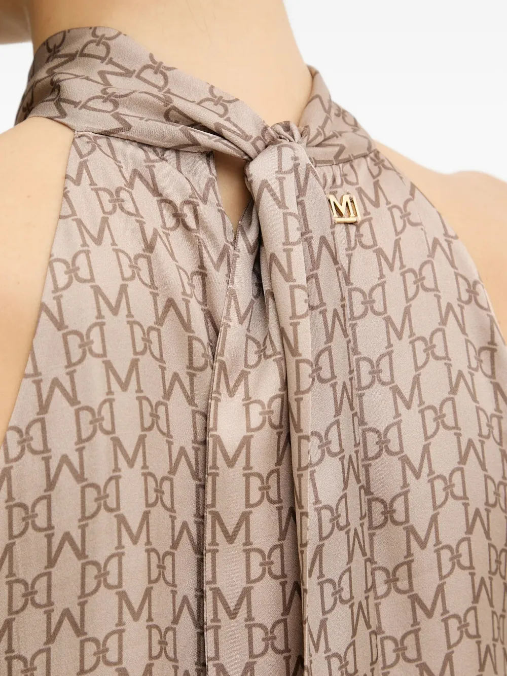 Marciano Halterneck Monogram Top In Neutral