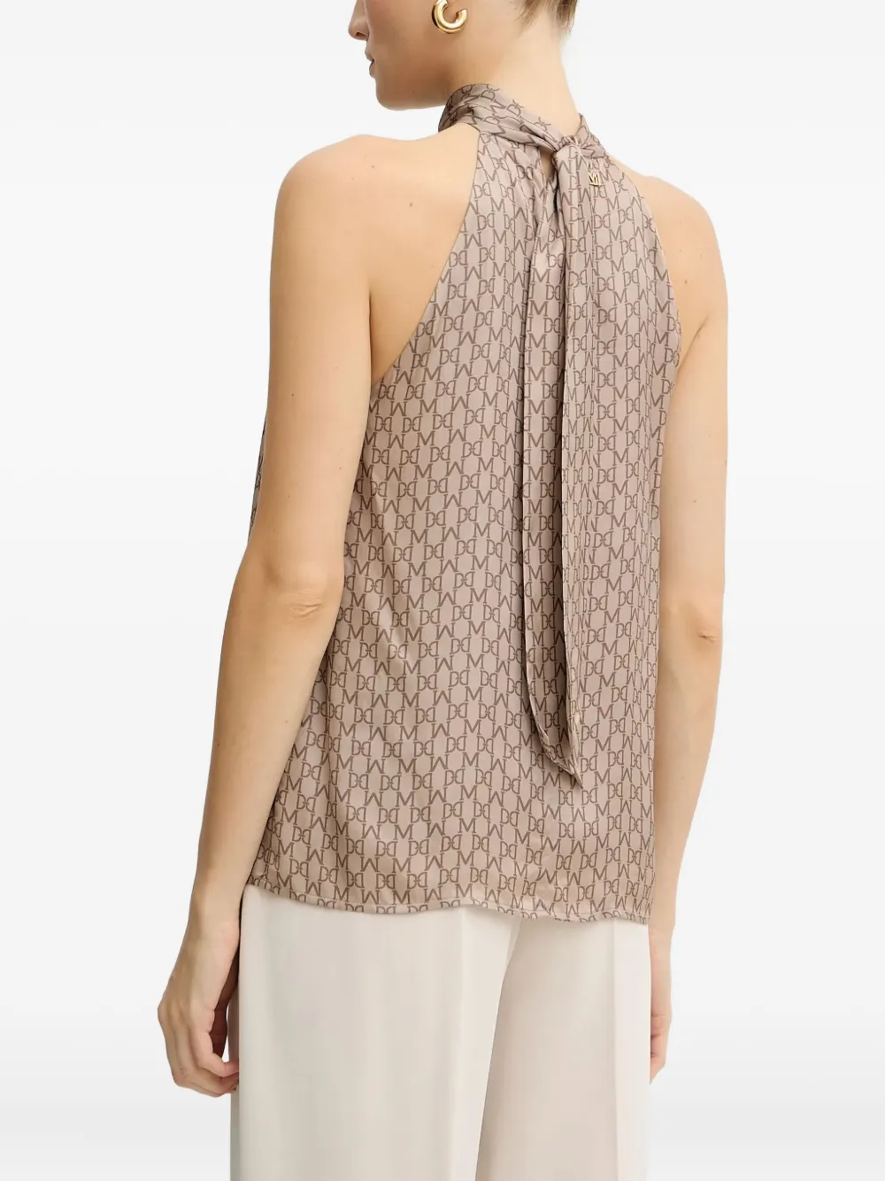 Marciano Halterneck Monogram Top In Neutral