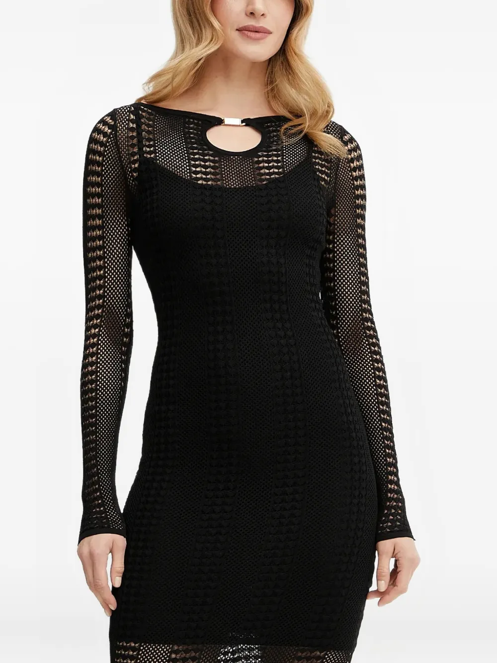 Marciano vestido midi con abertura | negro | Image 1