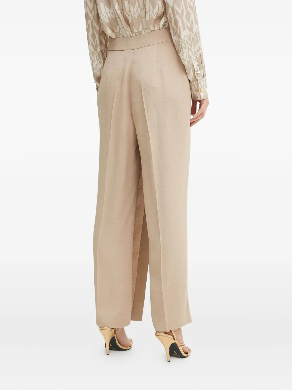 Guess Usa Wrap-effect Pants In Neutral