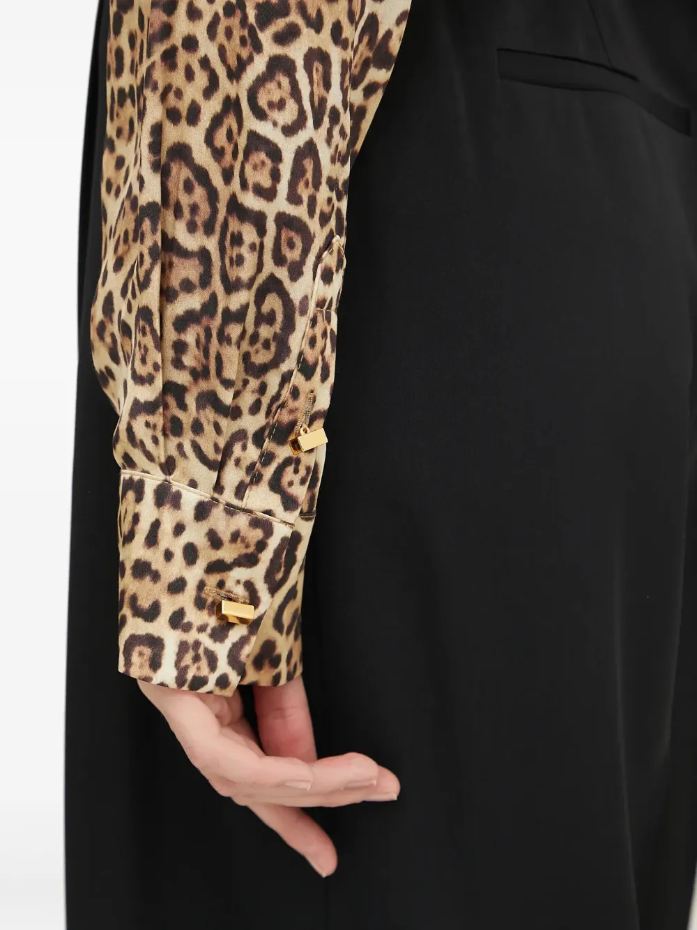 GUESS USA Blouse met luipaardprint Bruin