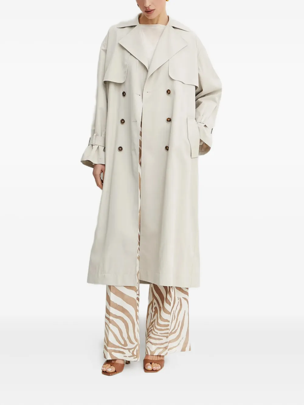 Guess Usa X Marciano Animal-print Trousers In Neutral