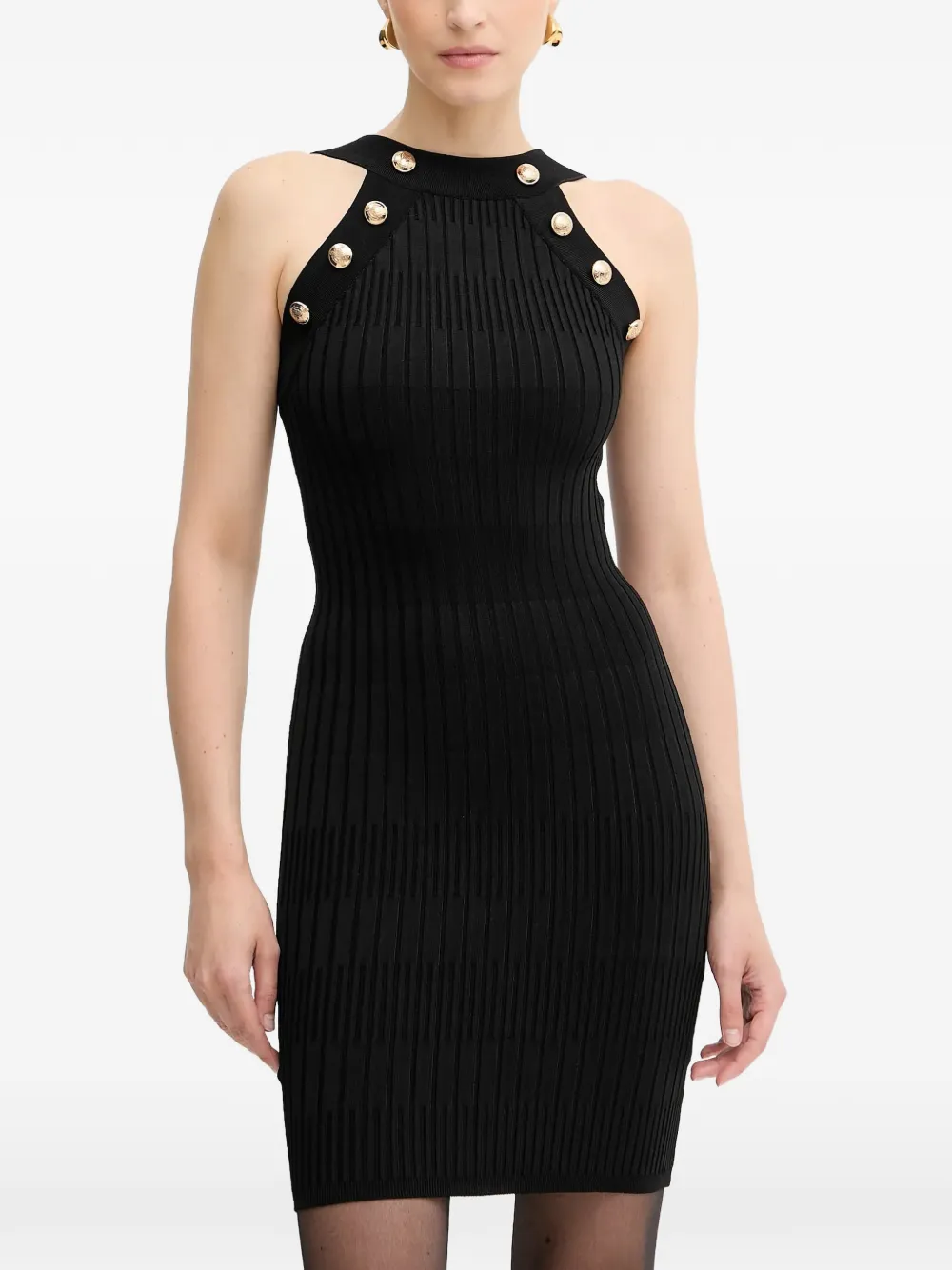 MARCIANO by GUESS button-detail midi dress | Black | Image 1