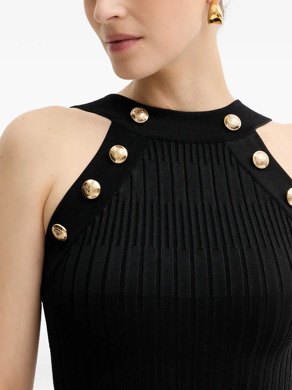 MARCIANO by GUESS Midi-jurk met knoopdetail Zwart