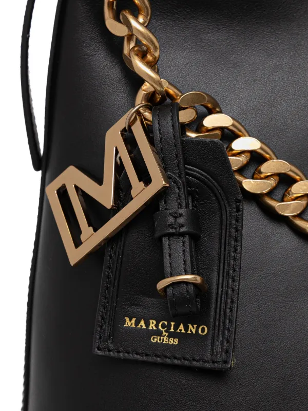 MARCIANO By GUESS charm-detail Leather Shoulder Bag | Black 