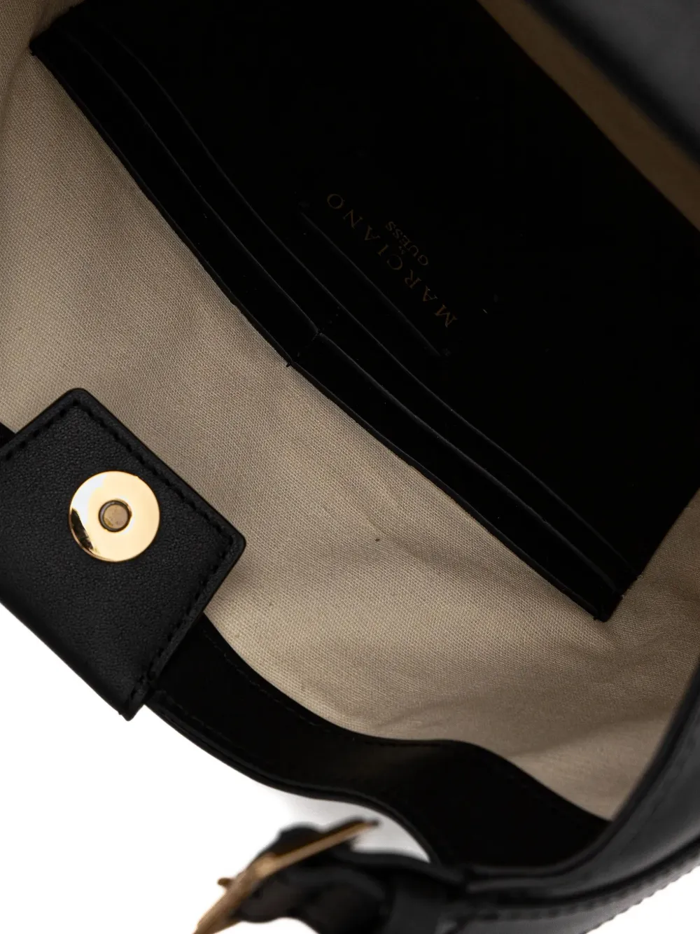 Marciano Charm-detail Leather Shoulder Bag In Brown