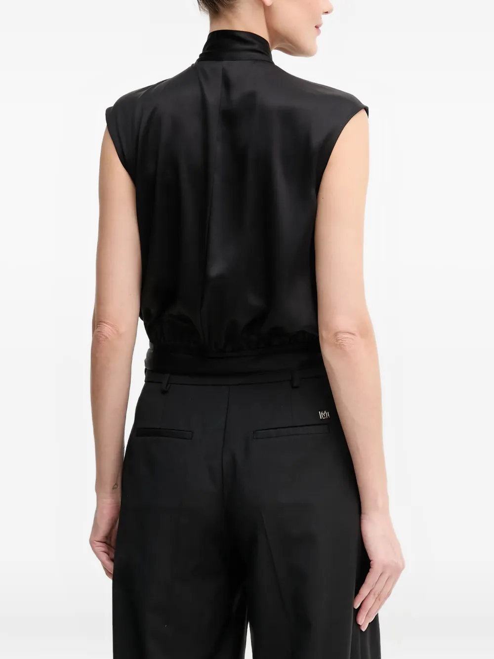 Marciano Linda Tie-detail Blouse In Black
