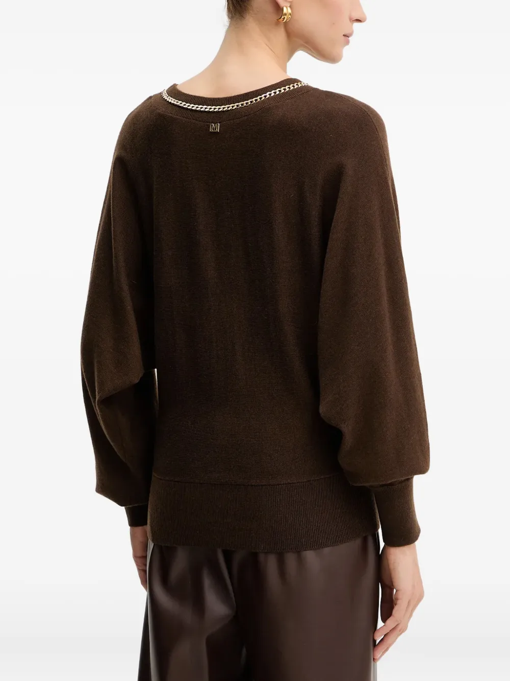 Marciano Chain-detail Sweater In Brown