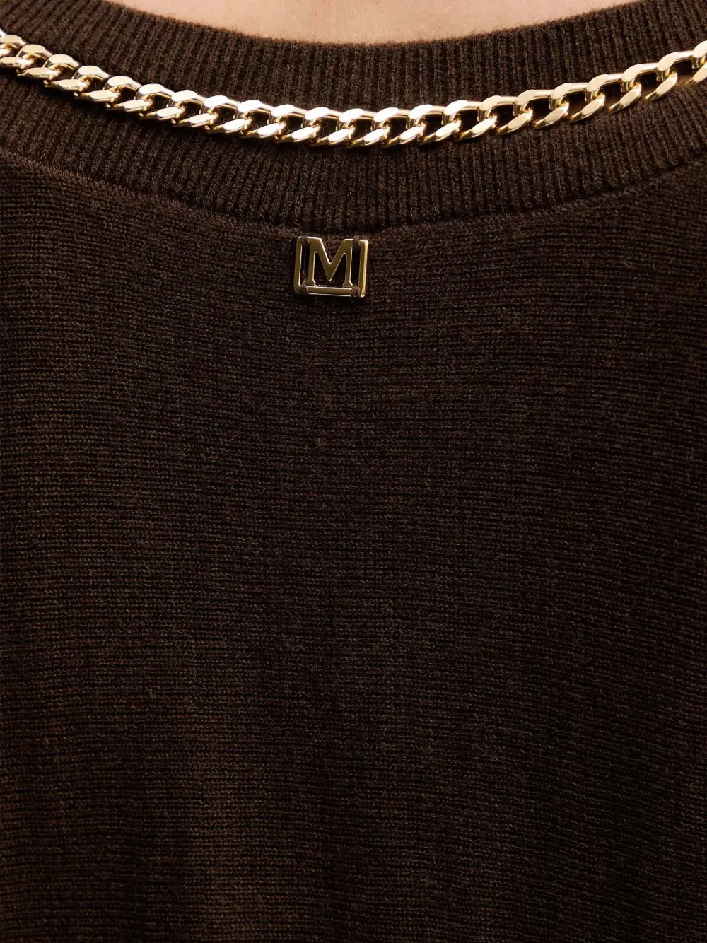 Marciano Chain-detail Sweater In Brown