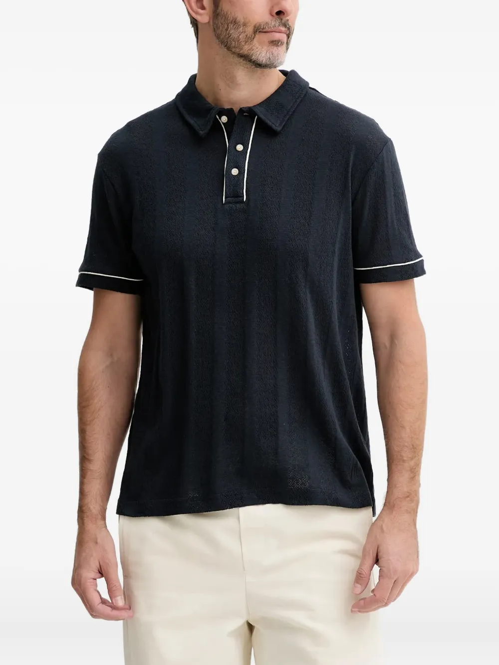 Marciano polo con ribete | azul | Image 1