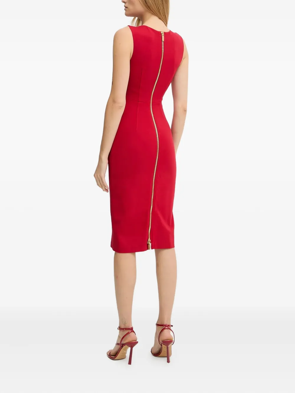 Marciano Zip-fastening Midi Dress In Red