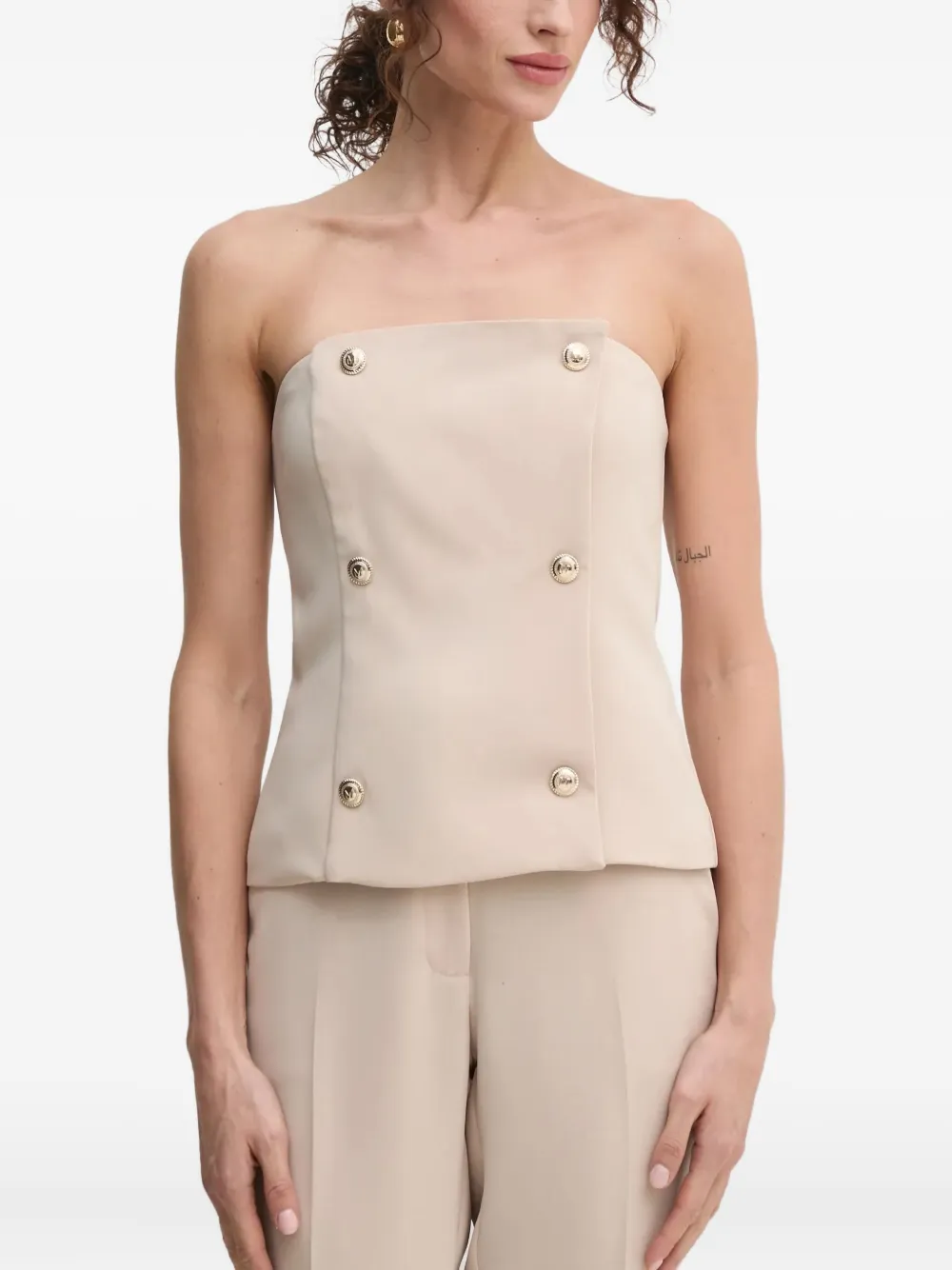 Marciano strapless top | Neutrals | Image 1