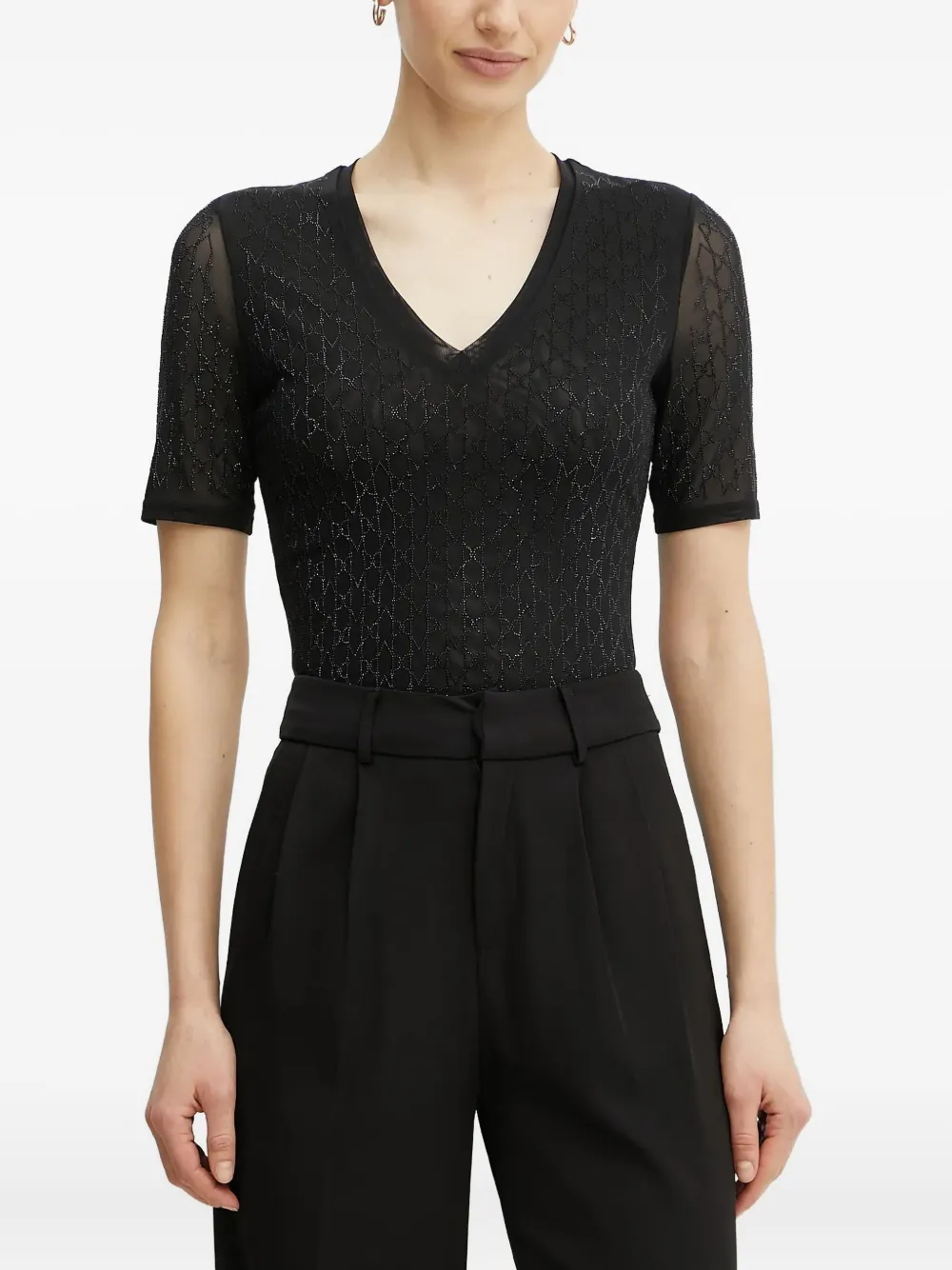 MARCIANO by GUESS T-shirt Aria con scollo a V - Nero