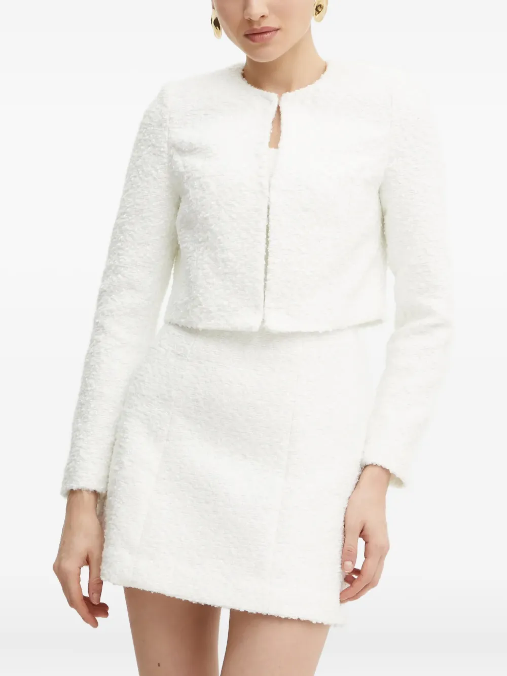 GUESS USA bouclé jacket | White | Image 1