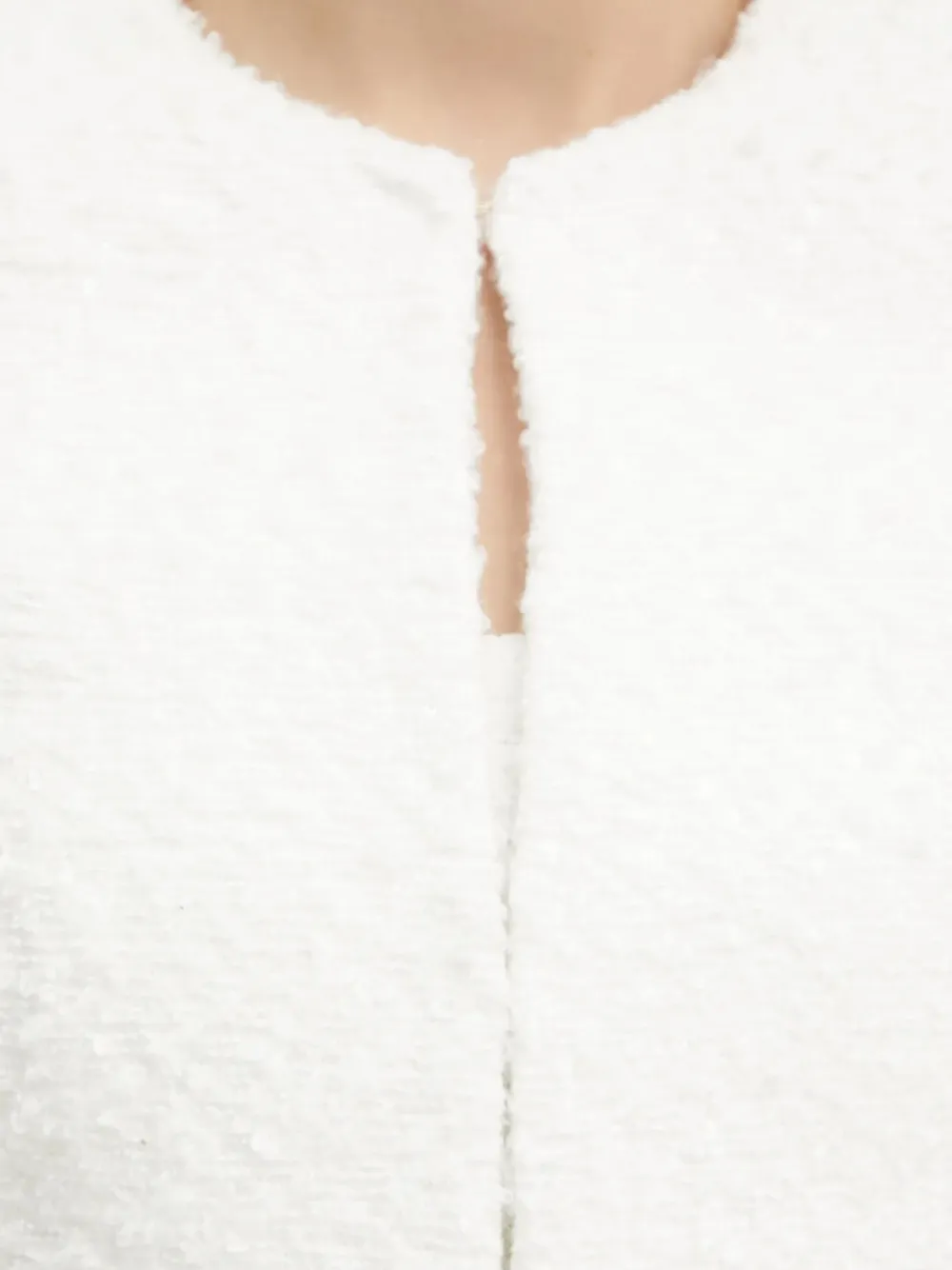 Guess Usa Bouclé Jacket In White