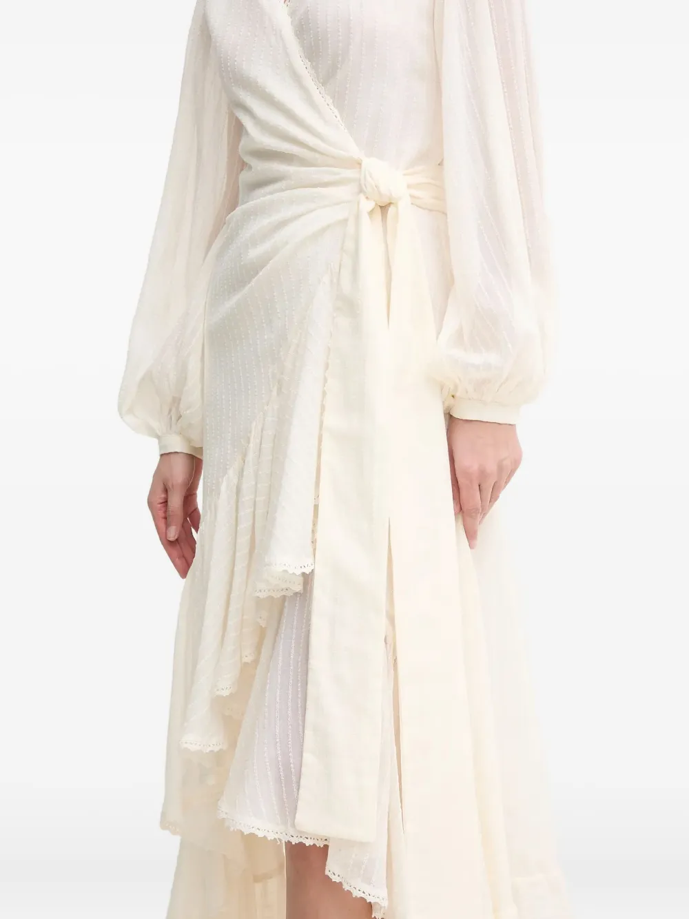 Marciano Elsa Ruffled Maxi Dress In Neutral