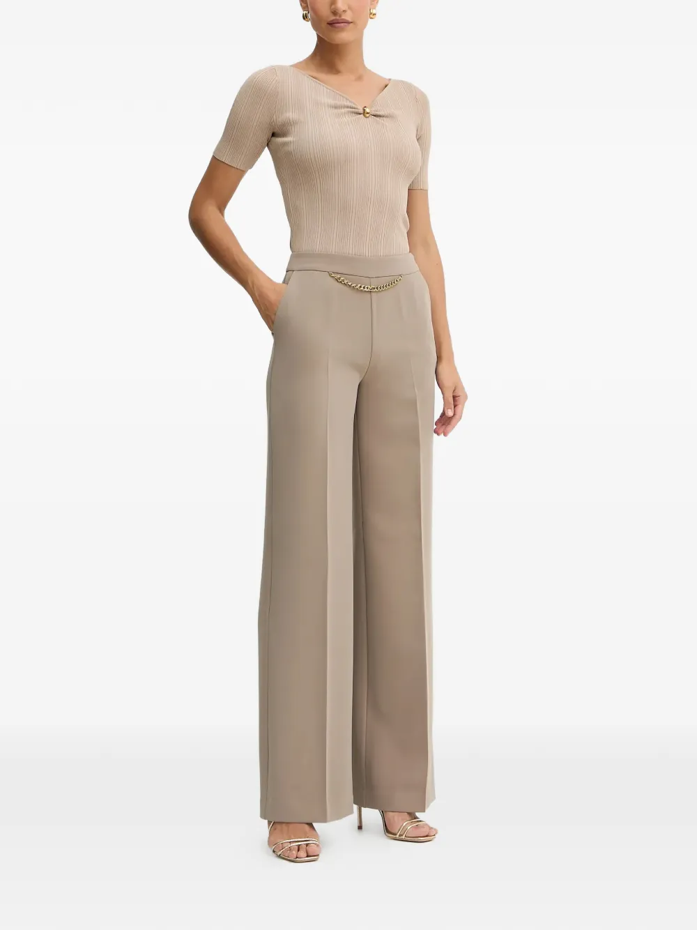 MARCIANO by GUESS Ella chain-detail trousers | High Waisted Pants | Image 2