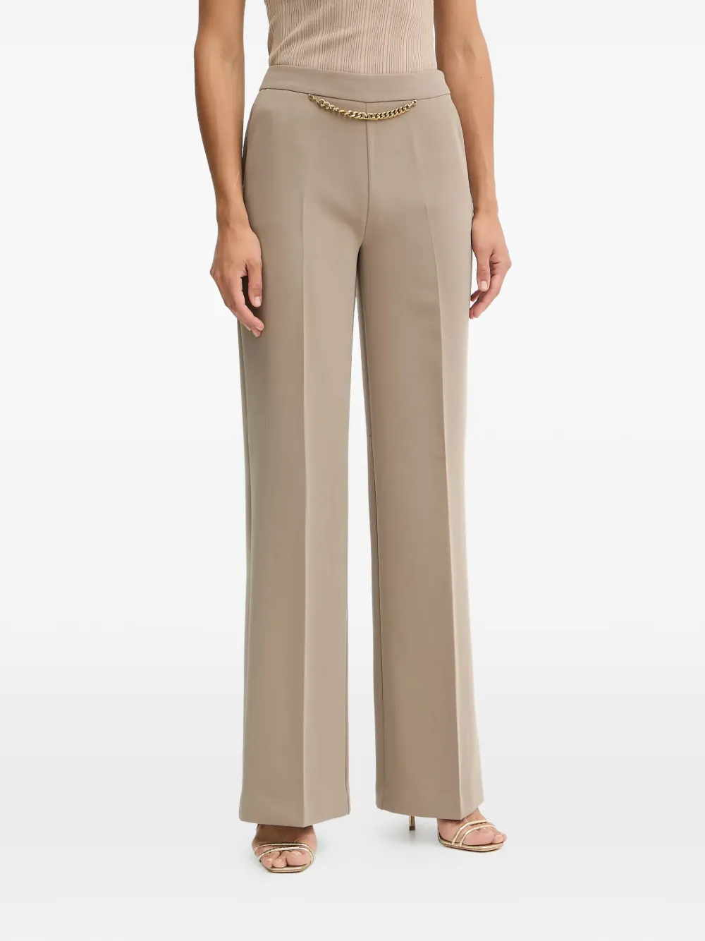 MARCIANO by GUESS Ella chain-detail trousers | Neutrals | Image 1