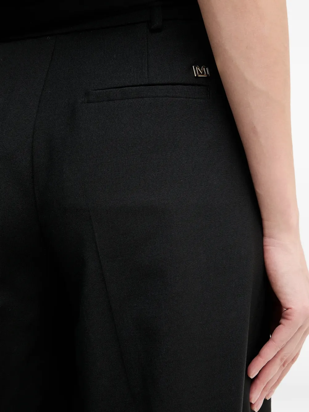 Marciano Tie-detail Palazzo Pants In Black