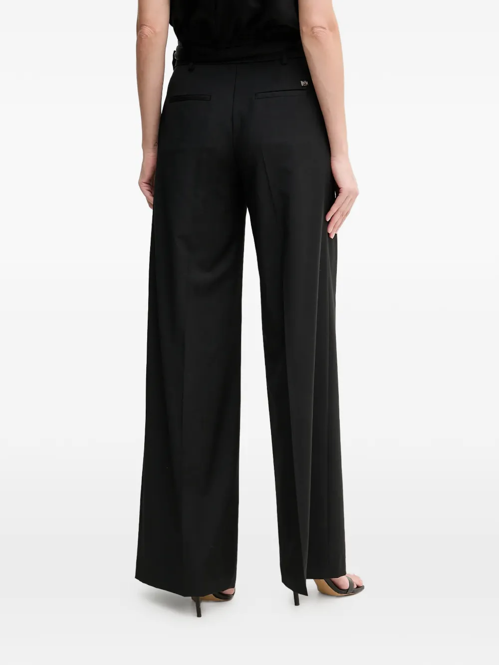 Marciano Tie-detail Palazzo Pants In Black