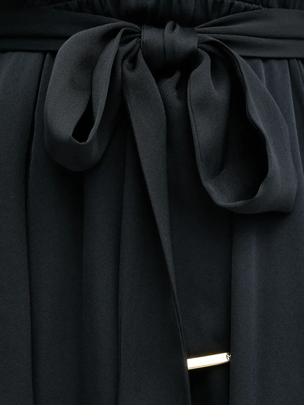 Marciano Keyhole-detail Tie-fastening Mini Dress In Black