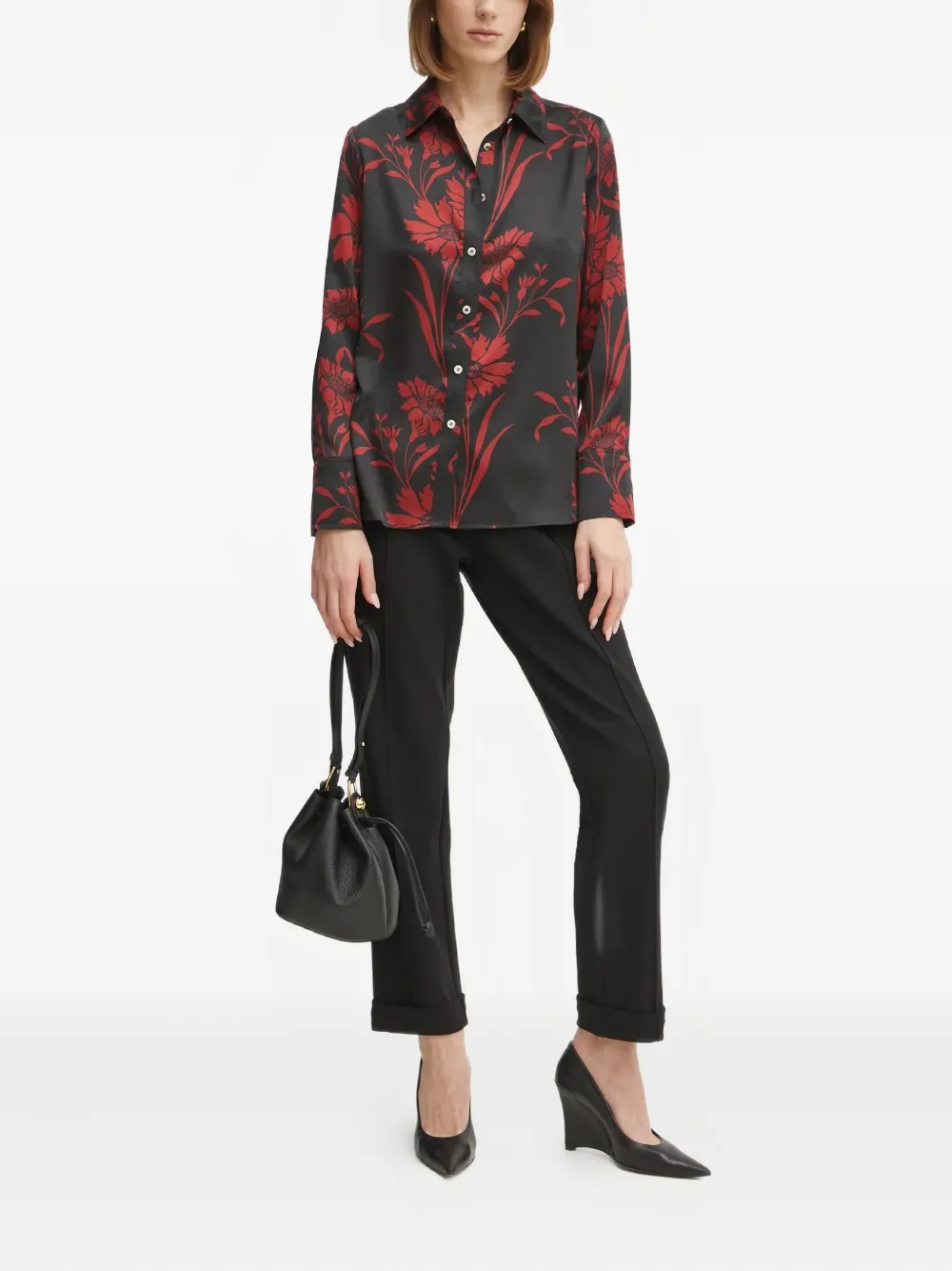 Marciano Molly floral-print shirt - Zwart