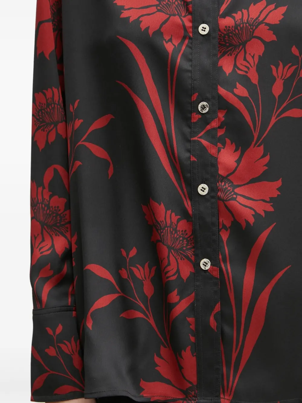 Marciano Molly Floral-print Shirt In Black