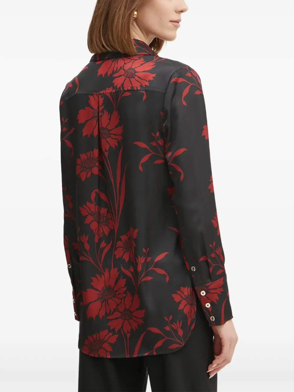Marciano Molly Floral-print Shirt In Black
