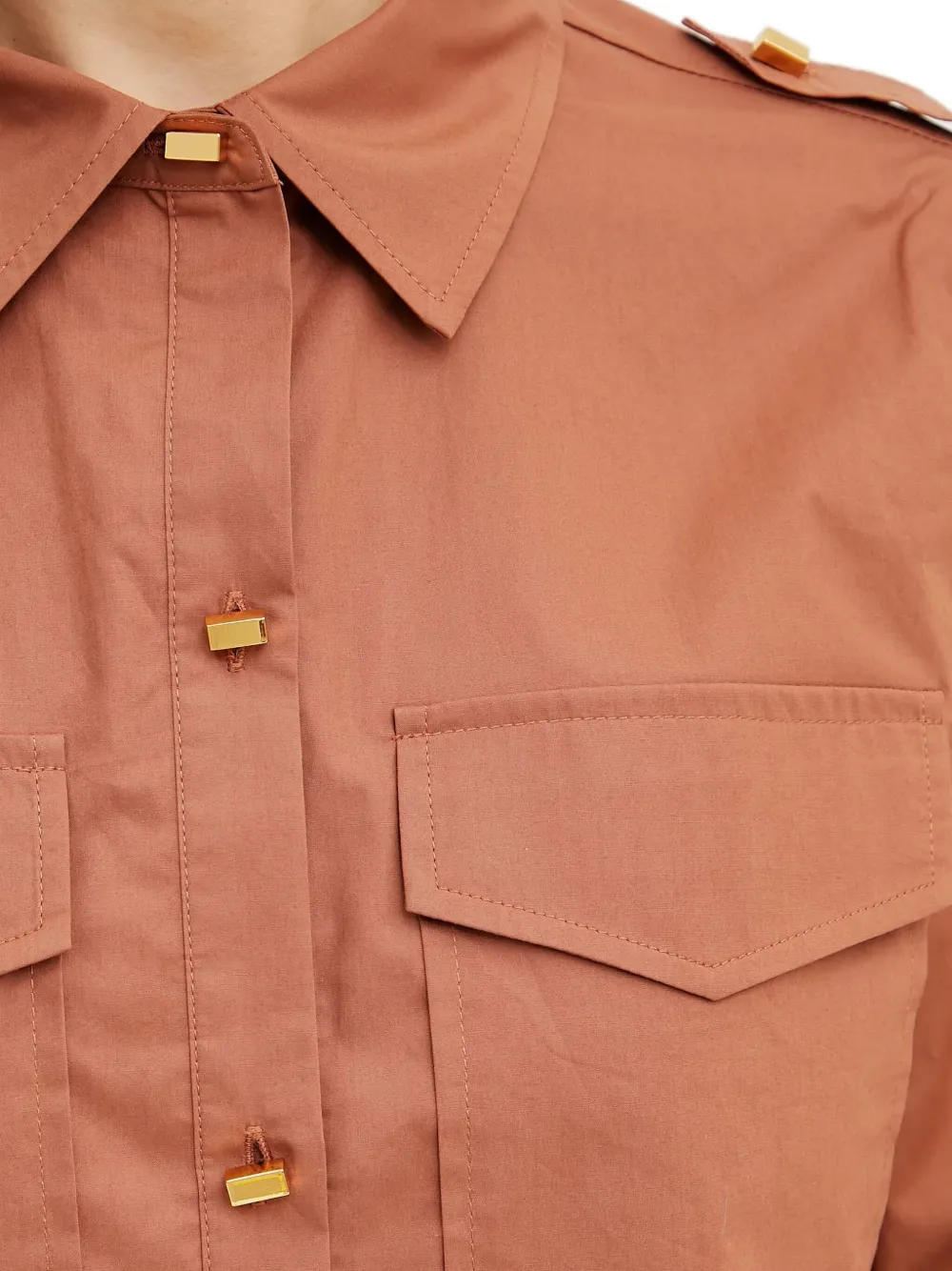 Marciano Pocket Button Shirt In Brown