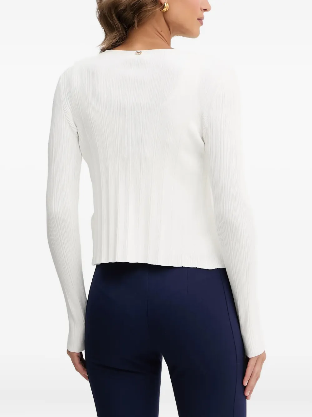 GUESS USA Geribbelde top en vest Wit