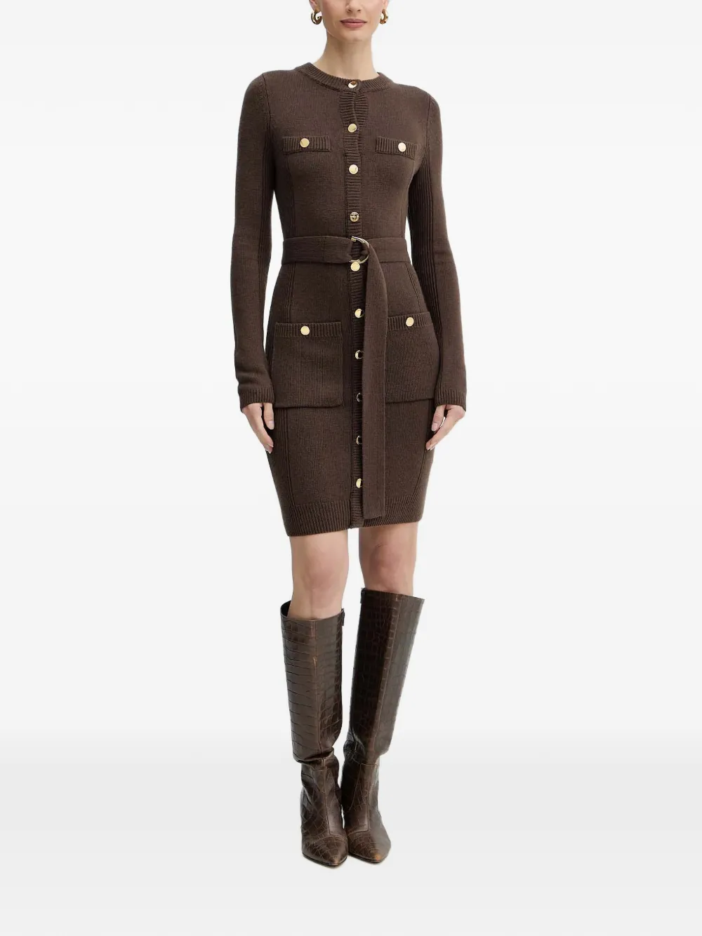 GUESS USA Mini-jurk met ceintuur - Bruin