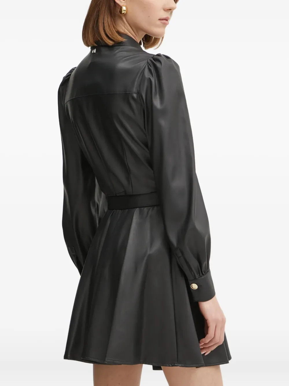 Marciano Clio Buttoned Mini Dress In Black