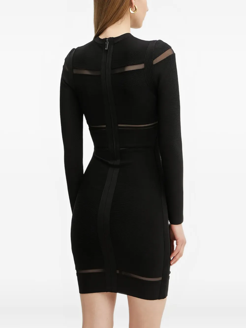 GUESS USA Dani long-sleeve mini dress Zwart