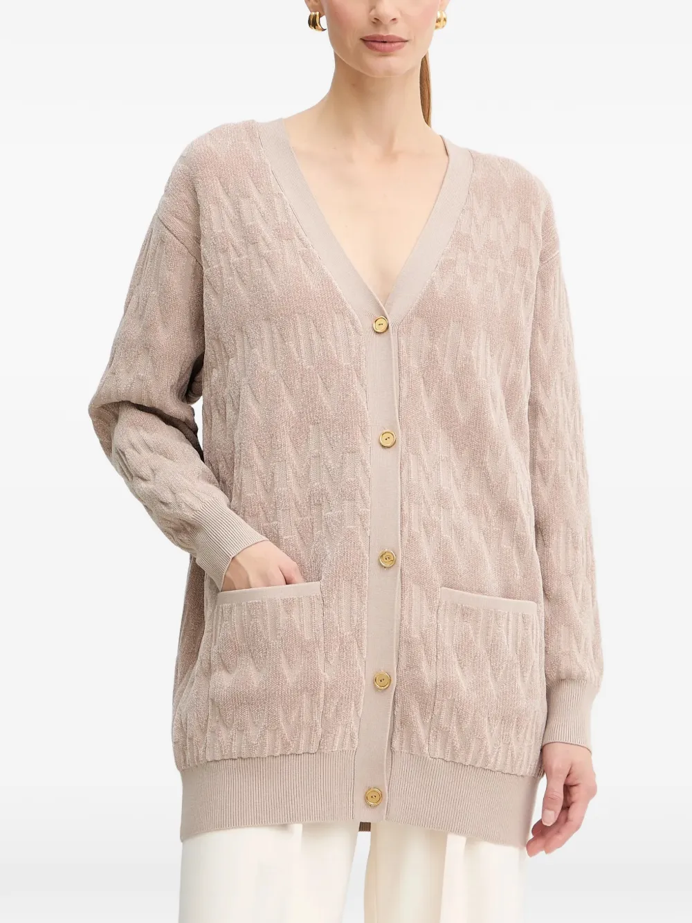 Marciano button patch-pocket cardigan | marrón | Image 1