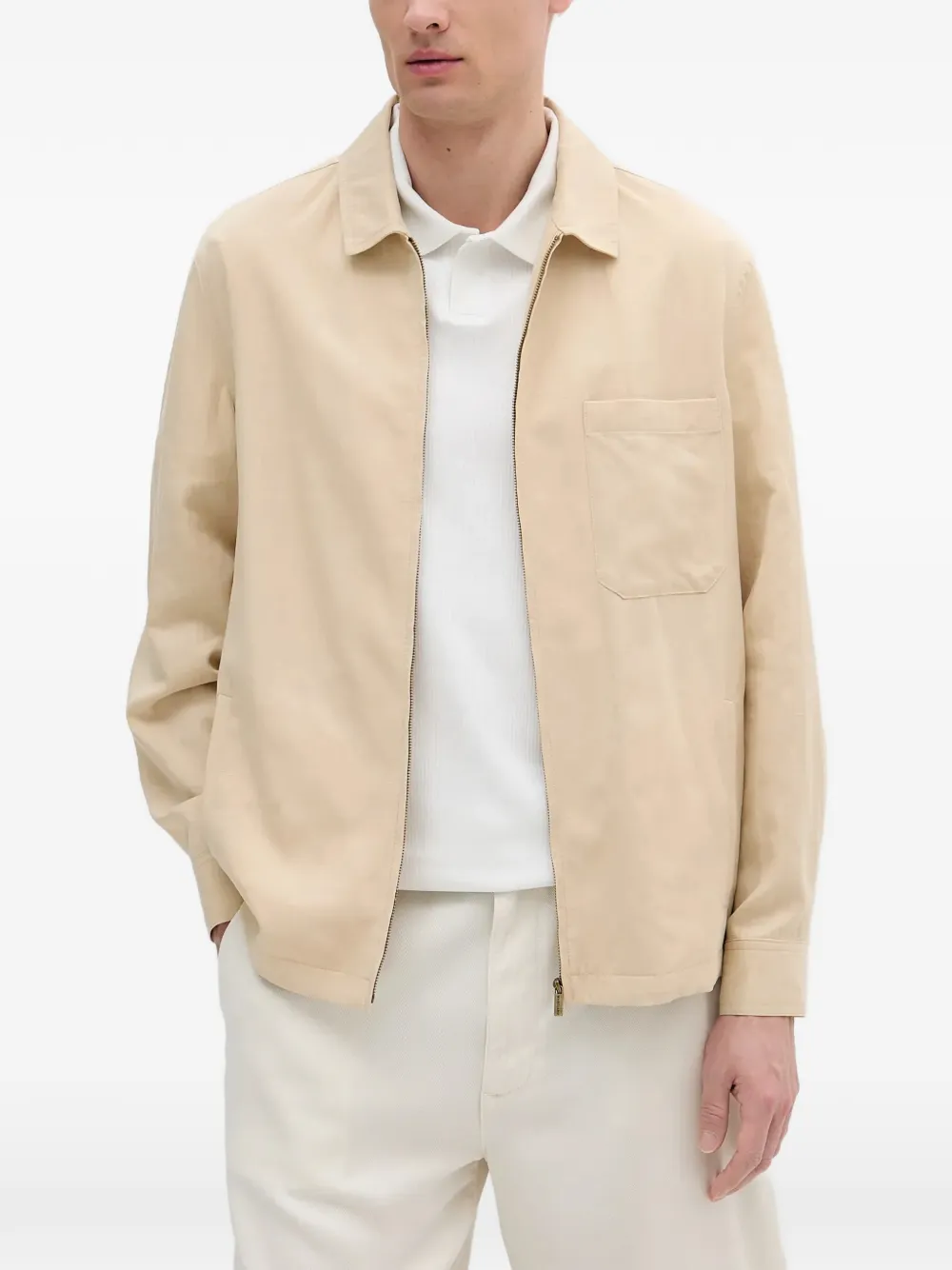  Marciano By Guess Zip Patch-pocket Jacket - Neutrals 