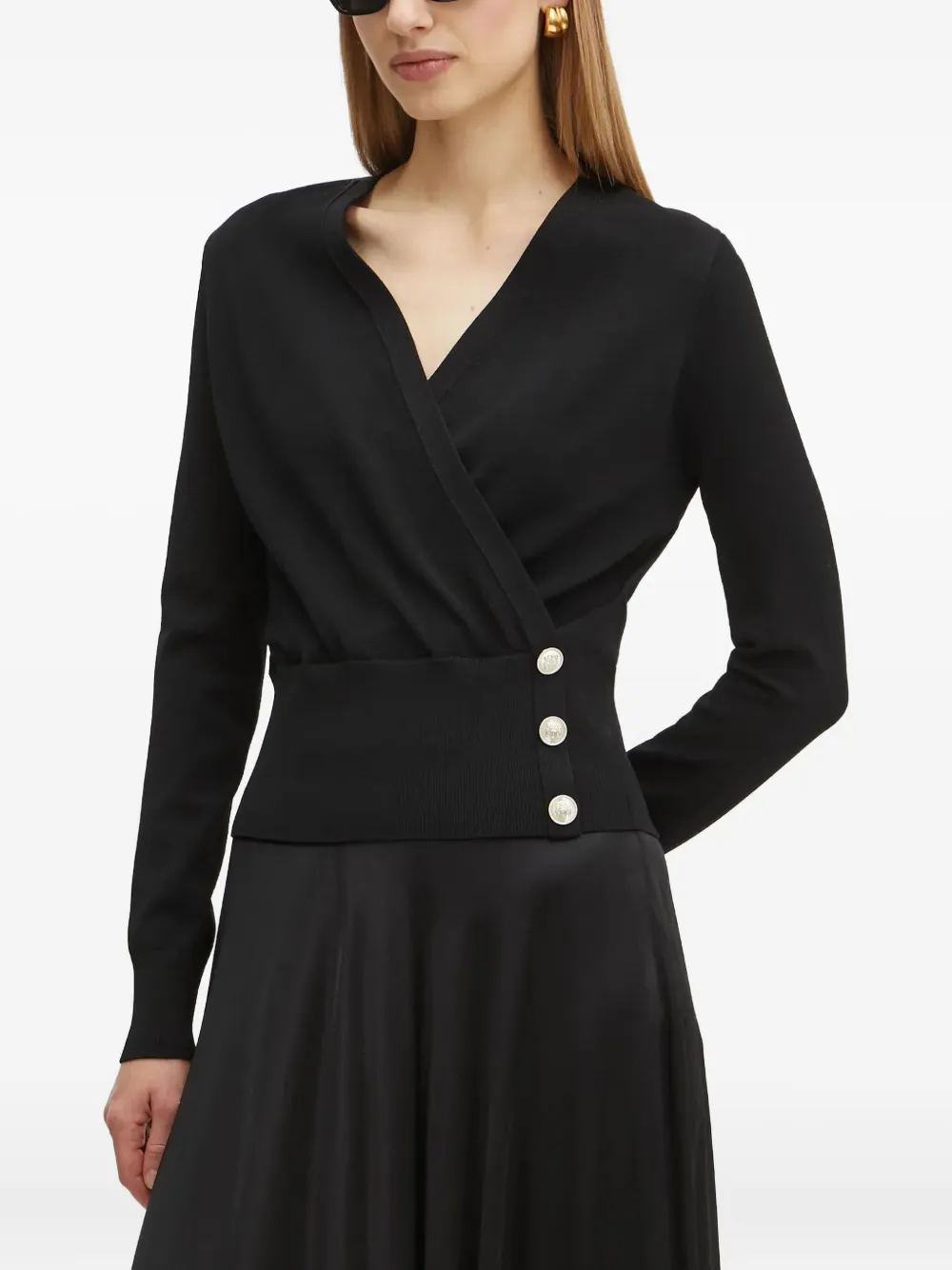 Marciano V-neck Top In Black