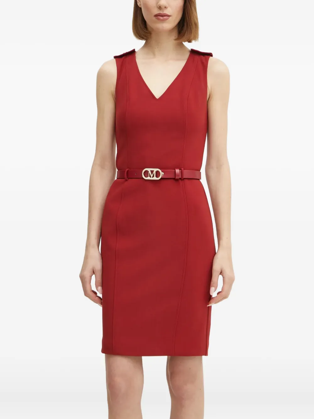 Marciano Masha Belted Mini Dress In Red