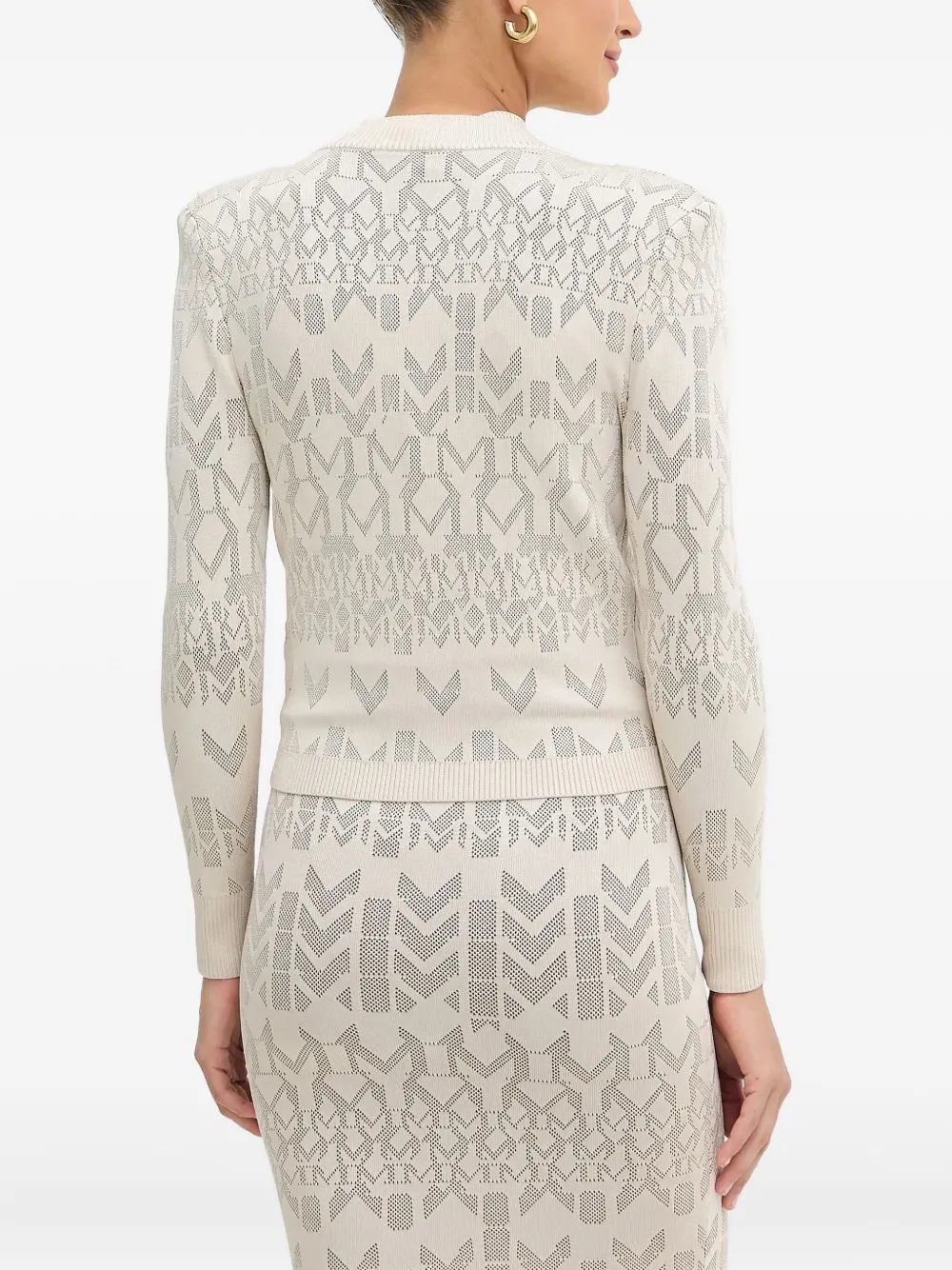 Marciano Button Patterned Cardigan In Neutral