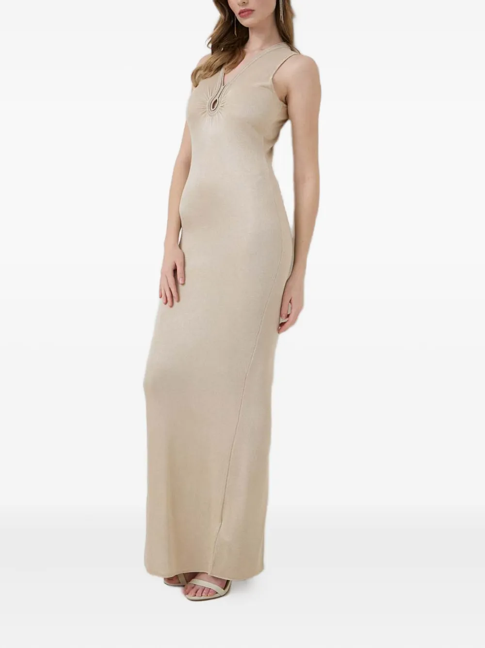 Marciano keyhole sleeveless maxi dress - Beige
