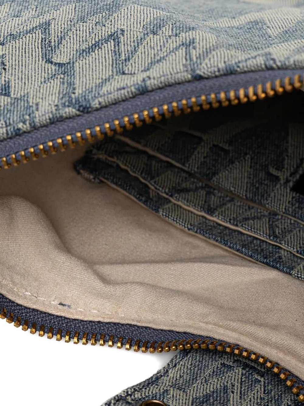 Marciano Monogram Halfmoon Buckle Tote Bag In Blue