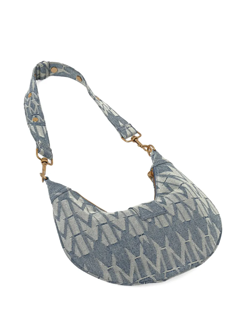 Marciano Monogram Halfmoon Buckle Tote Bag In Blue