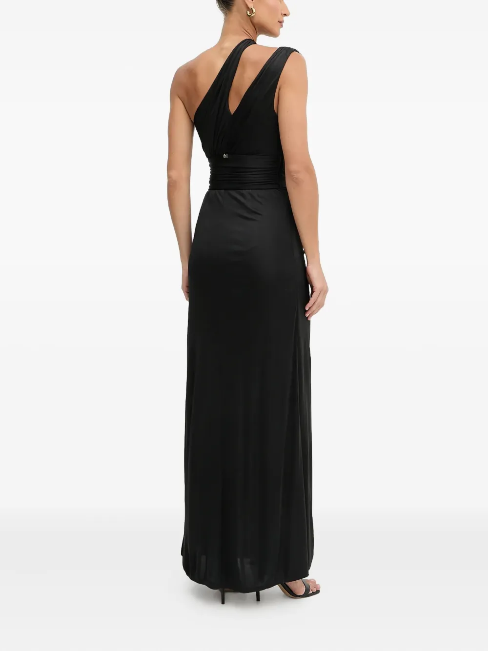 Marciano One-shoulder Split Maxi Dress In Black