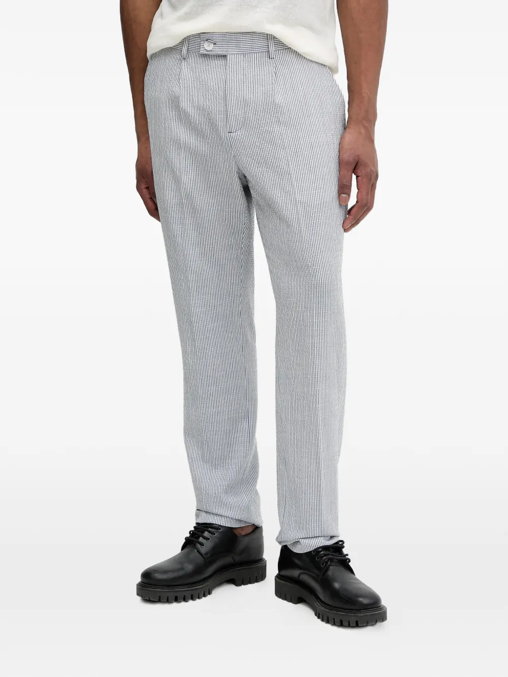 Marciano striped-pattern pressed crease trousers | Blue | Image 1