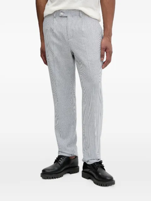Marciano striped-pattern pressed crease trousers