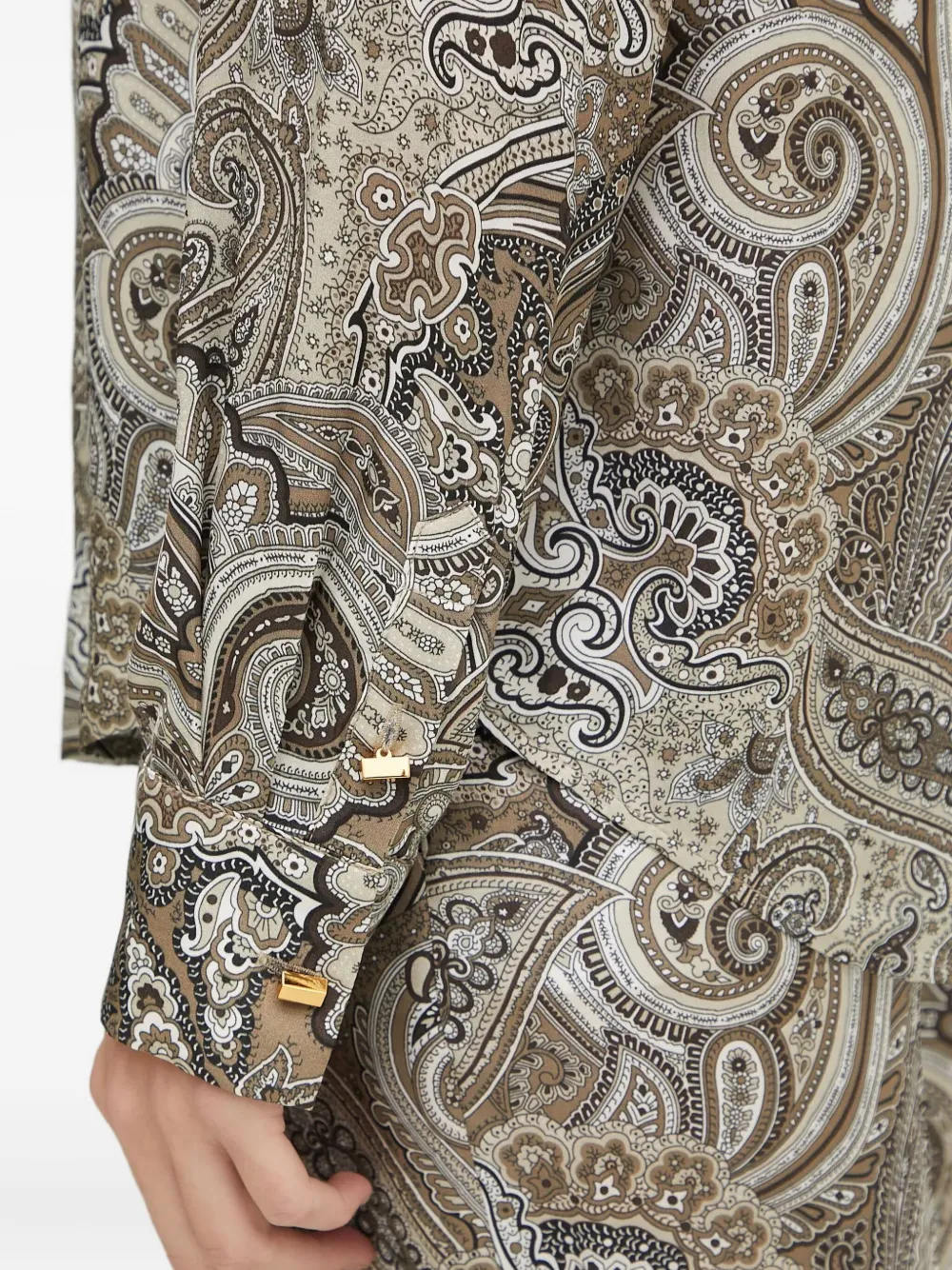 Marciano Paisley-print Buttoned Shirt In Gray