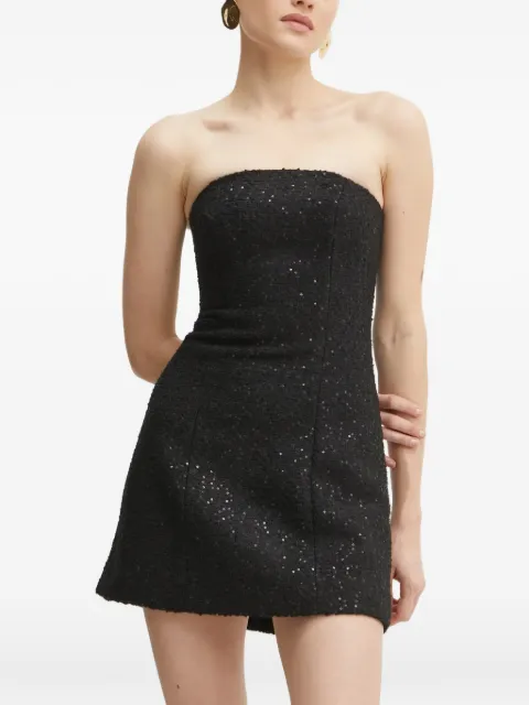 Marciano スパンコール ストラップレス ミニドレス