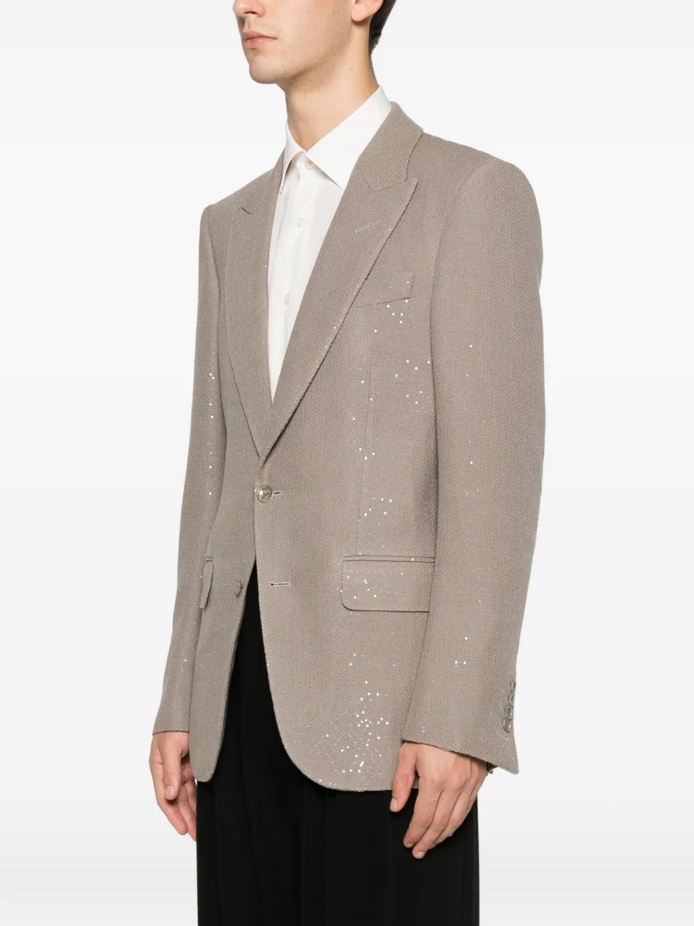  Tom Ford Speckled Two-button Jacket - Neutrals 