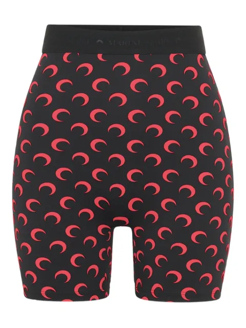 Marine Serre crescent moon-print biker shorts